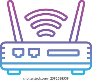 Wifi Router vector icon. Can be used for printing, mobile and web applications.