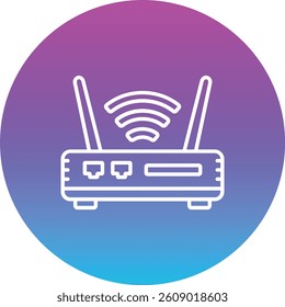 Wifi Router vector icon. Can be used for printing, mobile and web applications.