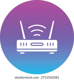 Icono de Vector del router Wifi. Se puede utilizar para aplicaciones de impresión, móviles y de Web.