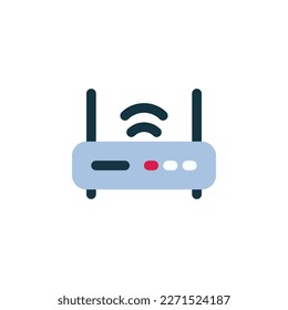 wifi router vector icon. computer component icon flat style. perfect use for logo, presentation, website, and more. simple modern icon design flat style