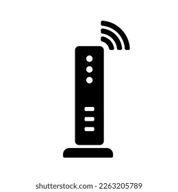 Wi-fi router vector icon illustration