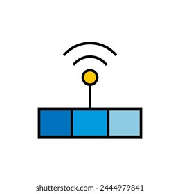 WiFi-Router-Vektorgrafik-Symbol. Netzwerk-Router-Symbol.