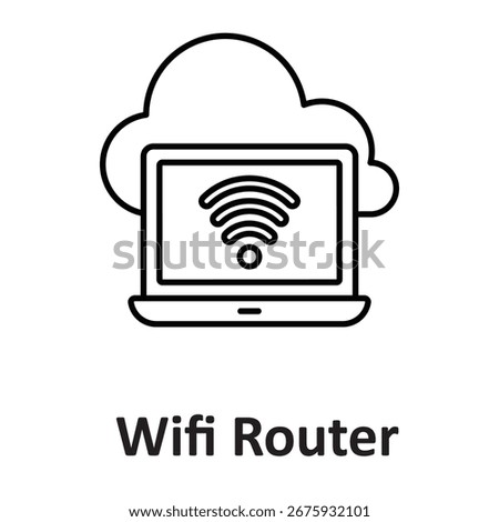 wifi router Vector Icon which can easily modify or edit

