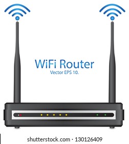 WiFi Router Vector Illustration, EPS 10.