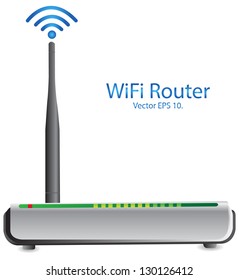 WiFi Router Vector Illustration, EPS 10.