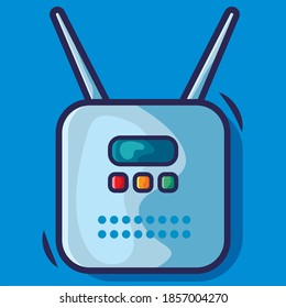 ilustración vectorial del router wifi en estilo plano