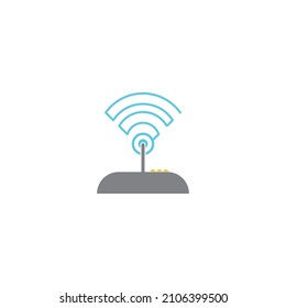 Wi-fi router vector isolated illustration icon design.