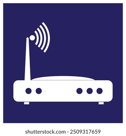 Wi-fi router vector isolated illustration icon design.