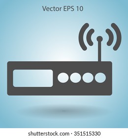 Wi-fi  router vector picture