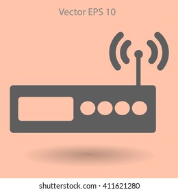 Wi-fi  router vector picture