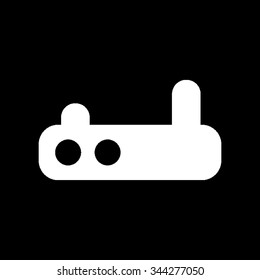 Wifi router - white vector icon