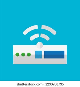 wifi router, wireless dsl modem icon vector, filled flat sign, solid pictogram isolated on white