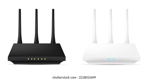 Wifi Router. Wireless Ethernet Modem Router. Vector Illustration. Eps 10.