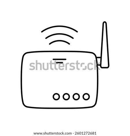 Wi-Fi routers outline flat design