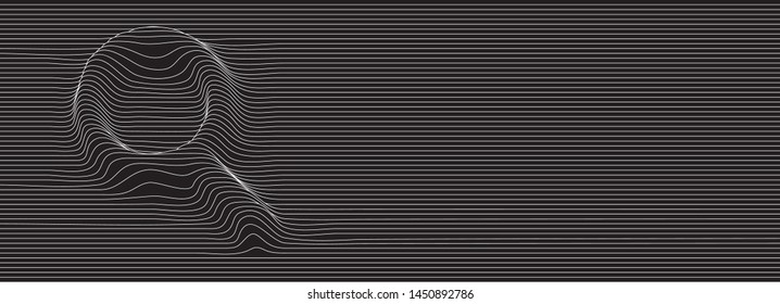 Wi-Fi search line outline icon abstract line pattern vector illustration.