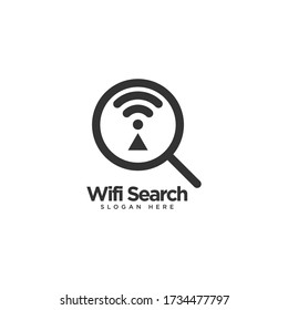 Wifi Search Logo Design Template
