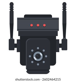 Wi-Fi security camera vector cartoon illustration isolated on a white background.