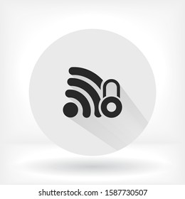 Wi-Fi security, Wi-Fi icon is locked. Wi-Fi under the lock. the best job. for your Wi-Fi site. Flat Design 10 eps