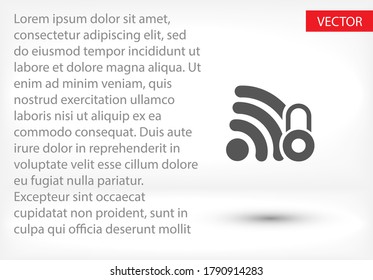 Wi-Fi security, Wi-Fi icon is locked. Wi-Fi under the lock. the best job. for your Wi-Fi site. Flat Design 10 eps