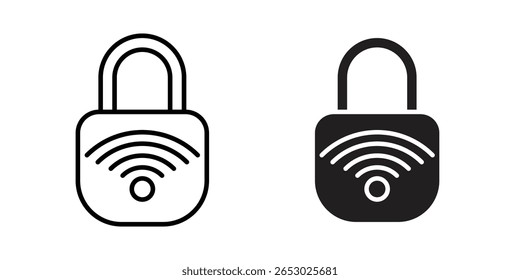 Wifi security icon Logo Design Vector Template Illustration