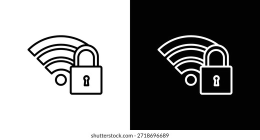 Elemento de logotipo de icono de seguridad Wifi. Ilustración vectorial. EPS10