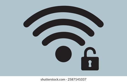 Wifi security icon logo set vector stock illustration wi-fi, cyberspace, global, network, security, service, logotype, web, computer, illustration, black, icon, vector, flat, browser, connection, cont