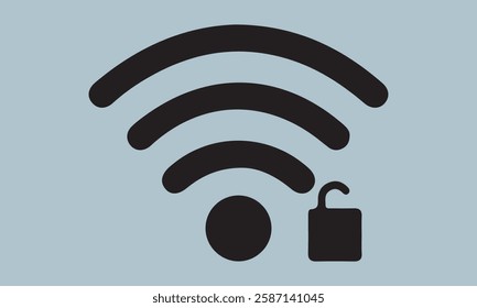 Wifi security icon logo set vector stock illustration wi-fi, cyberspace, global, network, security, service, logotype, web, computer, illustration, black, icon, vector, flat, browser, connection, cont