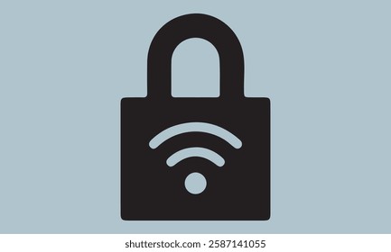 Wifi security icon logo set vector stock illustration wi-fi, cyberspace, global, network, security, service, logotype, web, computer, illustration, black, icon, vector, flat, browser, connection, cont