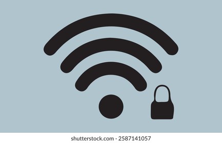 Wifi security icon logo set vector stock illustration wi-fi, cyberspace, global, network, security, service, logotype, web, computer, illustration, black, icon, vector, flat, browser, connection, cont