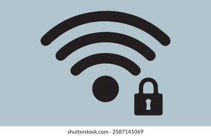 Wifi security icon logo set vector stock illustration wi-fi, cyberspace, global, network, security, service, logotype, web, computer, illustration, black, icon, vector, flat, browser, connection, cont