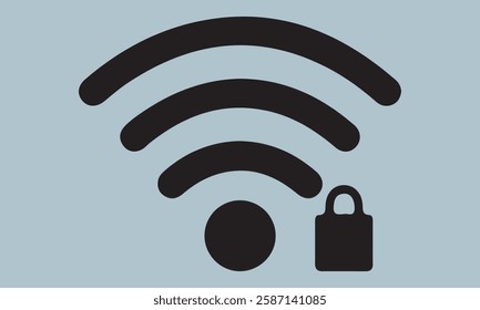 Wifi security icon logo set vector stock illustration wi-fi, cyberspace, global, network, security, service, logotype, web, computer, illustration, black, icon, vector, flat, browser, connection, cont