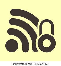 wifi security, icon . Lorem Ipsum Flat Design