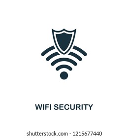 Wifi Security icon. Premium style design from security collection. UX and UI. Pixel perfect wifi security icon for web design, apps, software, printing usage.