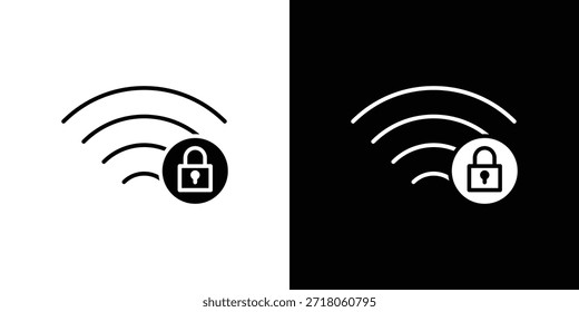 Ícone de segurança Wi-Fi. Pictograma simples de alta qualidade. Estilo sólido moderno