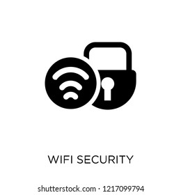 Wifi security icon. Wifi security symbol design from Internet security collection. Simple element vector illustration on white background.