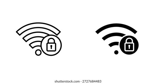Wifi security icon symbol logo graphic design element. EPS10