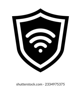 Wifi Security Icon ,Vector Graphics