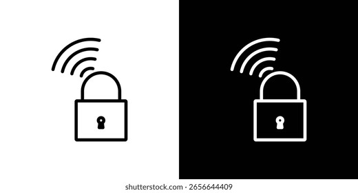 Wifi security icon vector, Symbol, logo illustrations