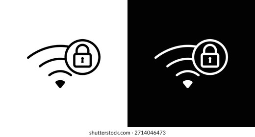 Vetor de ícone de segurança Wifi, Símbolo, ilustrações de logotipo