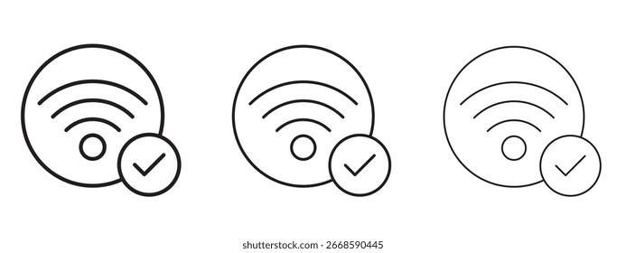WiFi-Sicherheitssymbol für Website- oder Apps-Elemente, Logo. Pixel-Vektorgrafiken