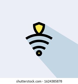 wifi security liner fill vector icon - ui icon vector