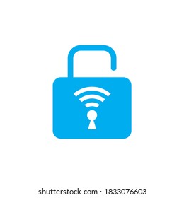wifi security logo design modern symbol