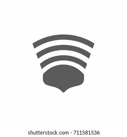 Wifi security shield logo icon vector