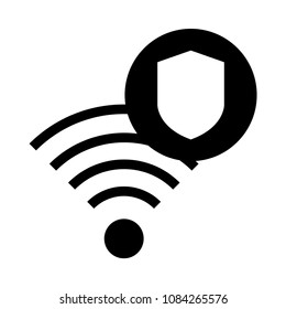 wifi security vector glyphs icon
