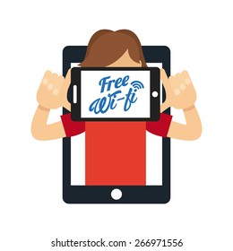 wifi service design, vector illustration eps10 graphic 
