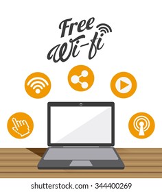 wifi service design, vector illustration eps10 graphic 
