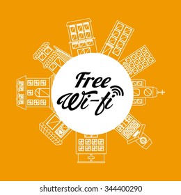 wifi service design, vector illustration eps10 graphic 