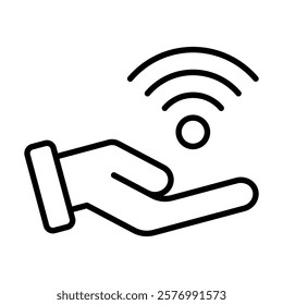 Wi-Fi Service icon line vector illustration