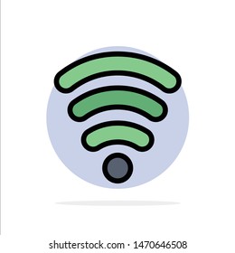 Wifi, Services, Signal Abstract Circle Background Flat color Icon. Vector Icon Template background