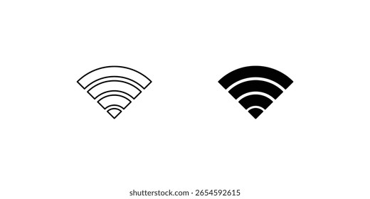 Wifi-Set-Symbol mit weißem Hintergrund, Vektorgrafik